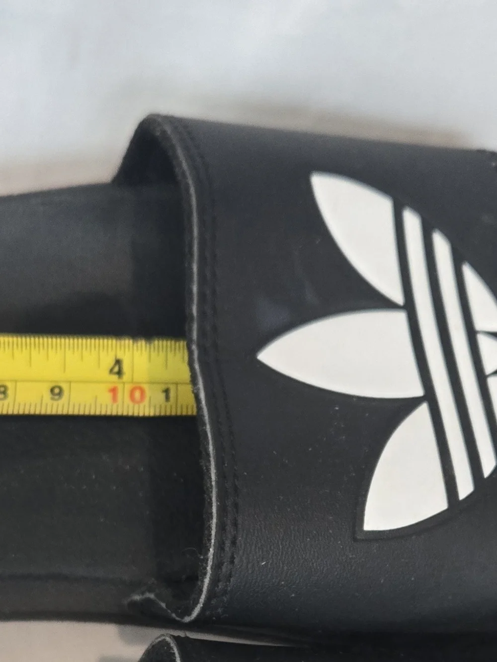 adidas Black Slides with White Trefoil Logos